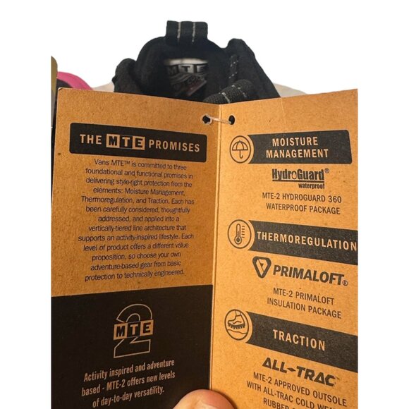 Vans Sk8-Hi MTE-2 Dip Insulated Boots Hot Pink / Black Primaloft US 8.5 / W 10 - Picture 9 of 12